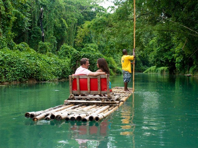 Rafting on Martha Brae